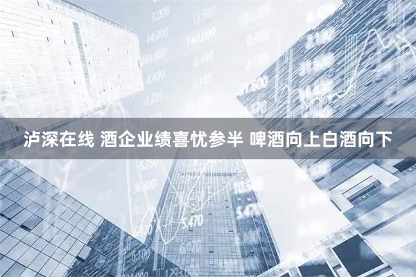 泸深在线 酒企业绩喜忧参半 啤酒向上白酒向下